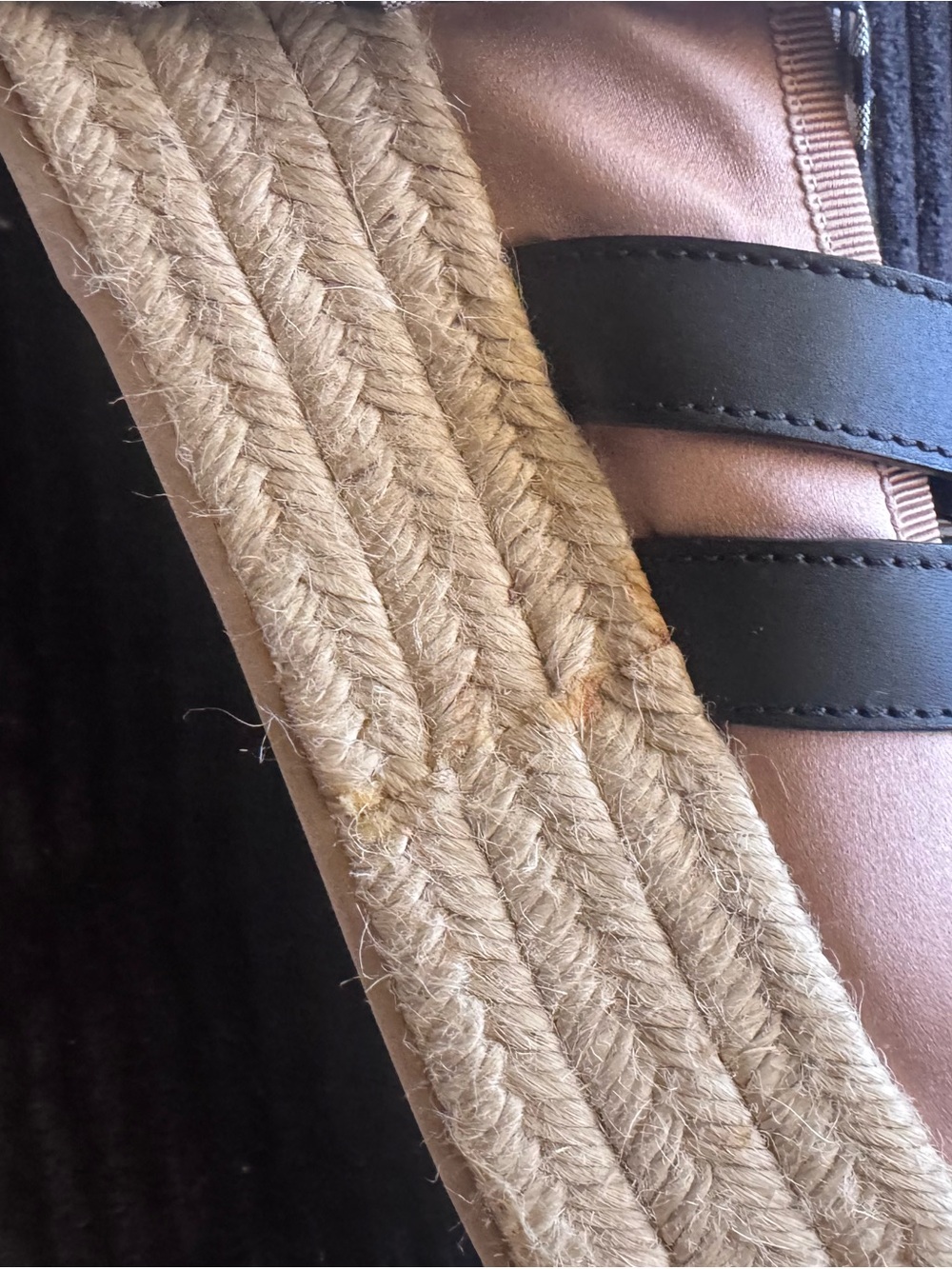 Miu Miu Brown Satin Ballet espadrille with Black Double Buckle Straps size 35.5 - Picture 5 of 8